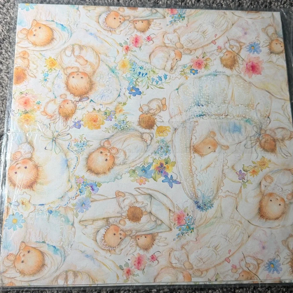 5/$25 VINTAGE Baby Shower Wrapping Paper
